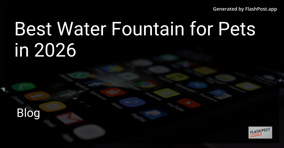 Best Water Fountain for Pets in 2026