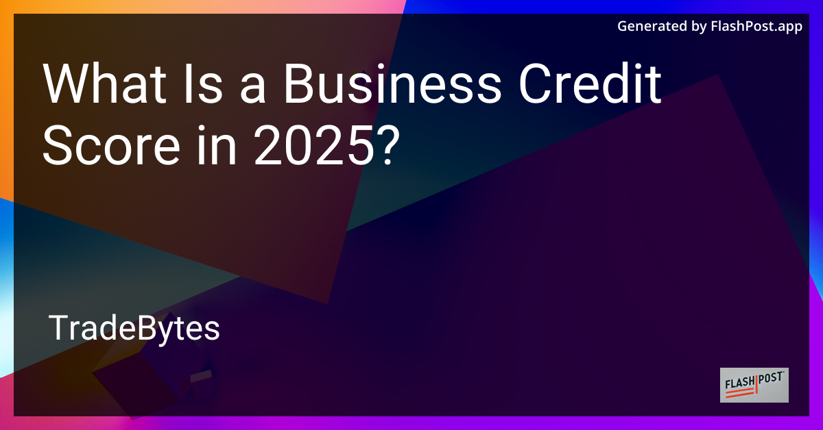 Business Credit Score Image