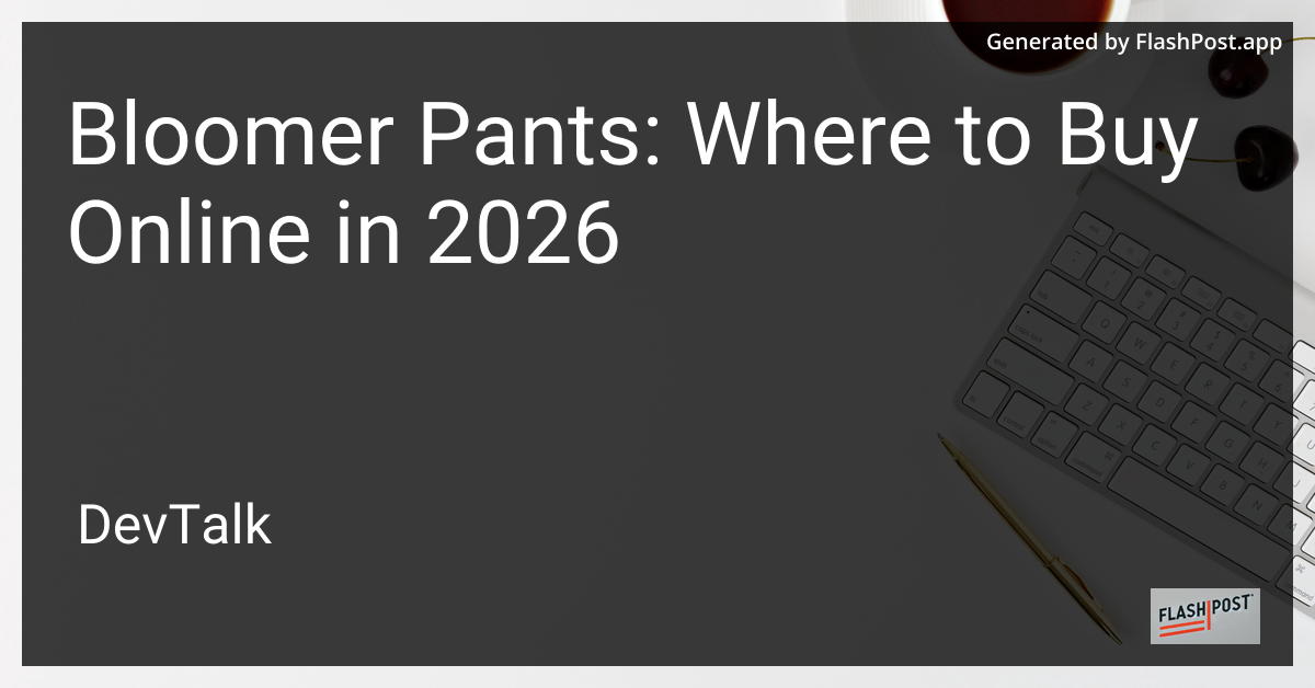Bloomer Pants: Where to Buy Online in 2026