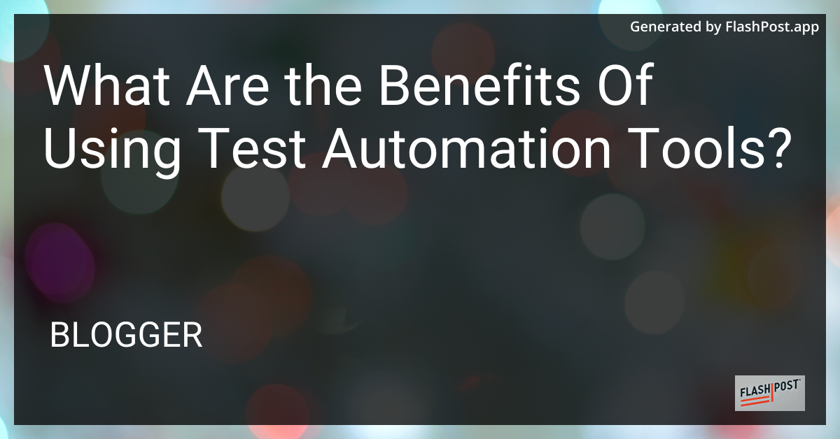 Test Automation Tools