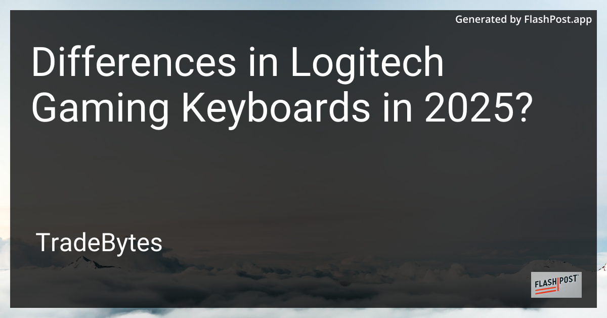 Logitech Gaming Keyboards 2025
