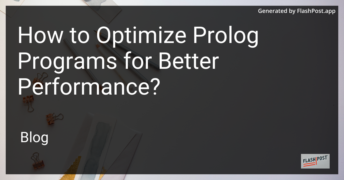 Prolog Optimization