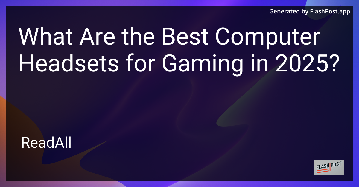 Best Gaming Headsets