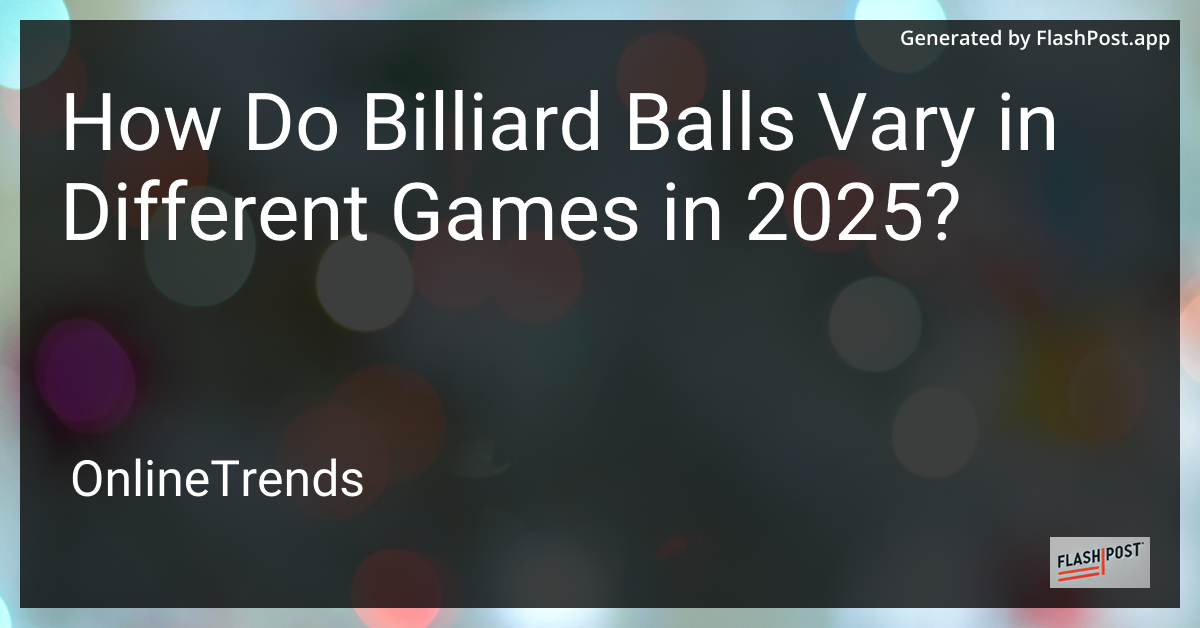 Billiard Balls