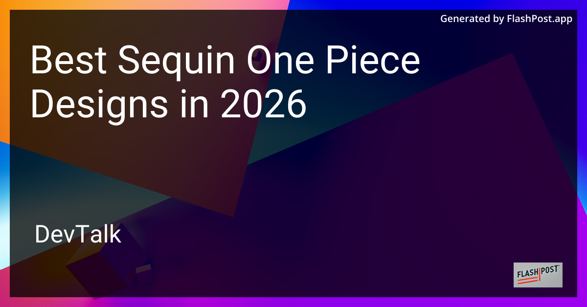 Best Sequin One Piece Designs in 2026