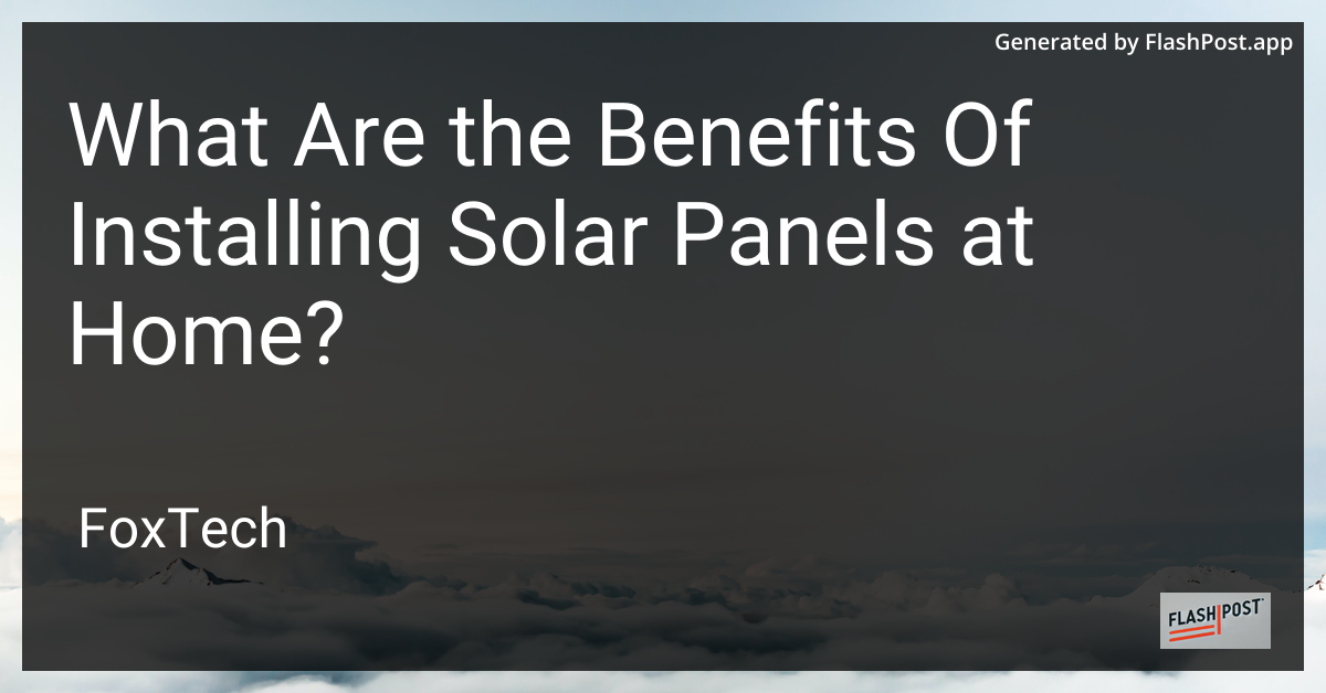Solar Panels on a Residential Roof