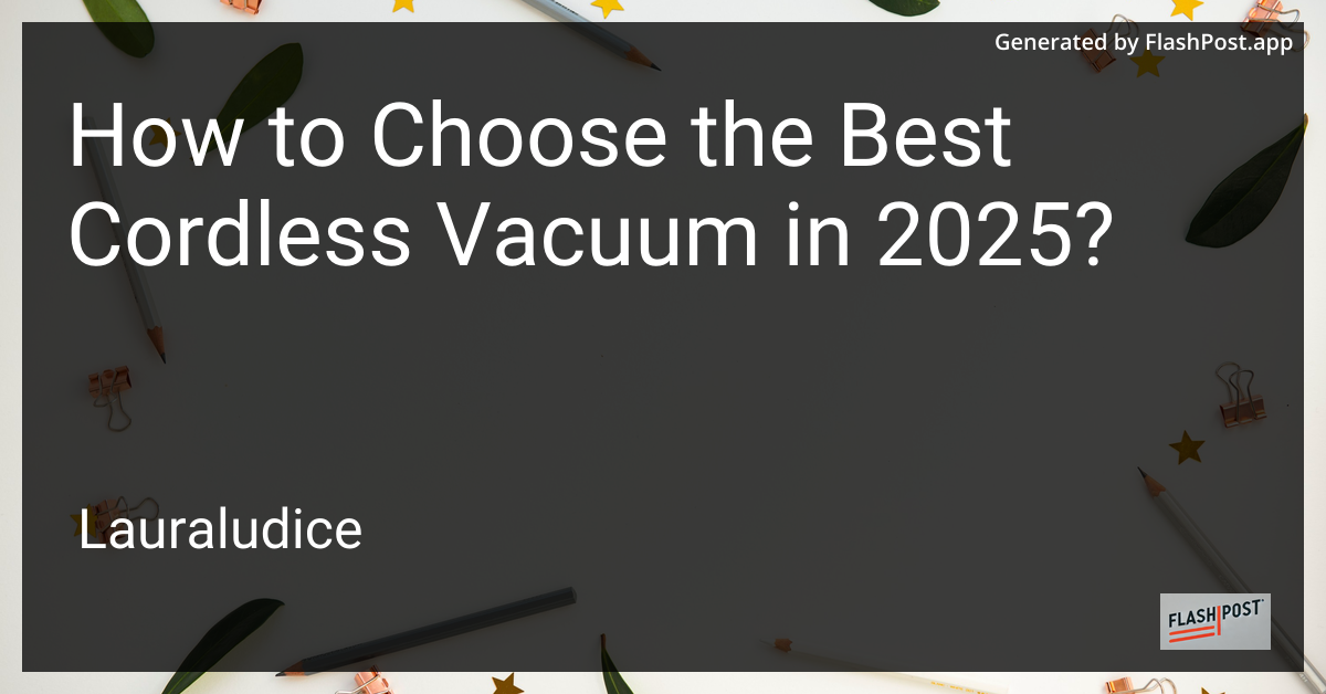 Cordless Vacuum