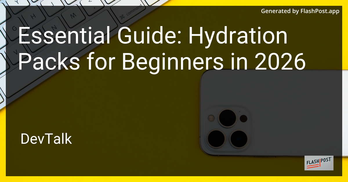 Essential Guide: Hydration Packs for Beginners in 2026