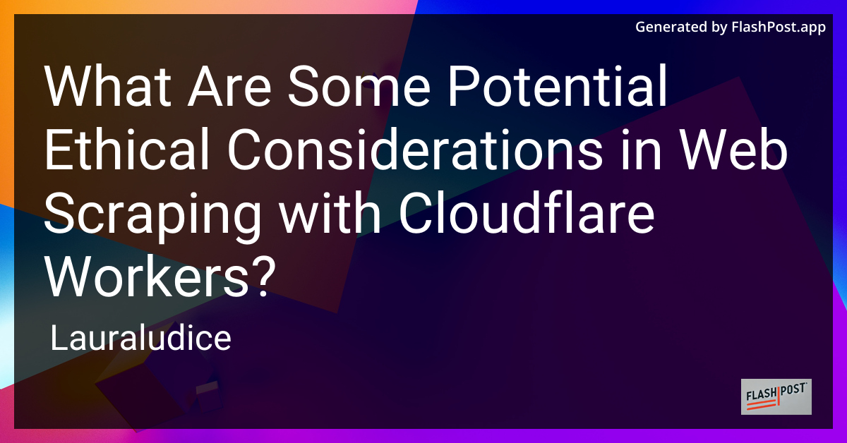 Web Scraping with Cloudflare Workers