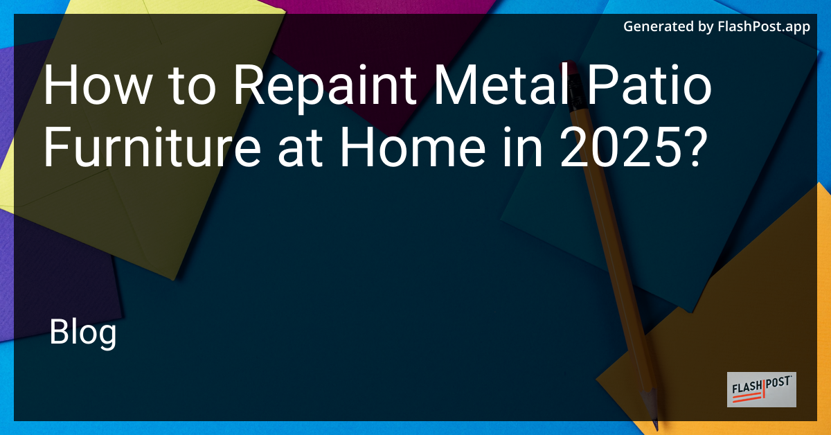 Repainting Metal Patio Furniture