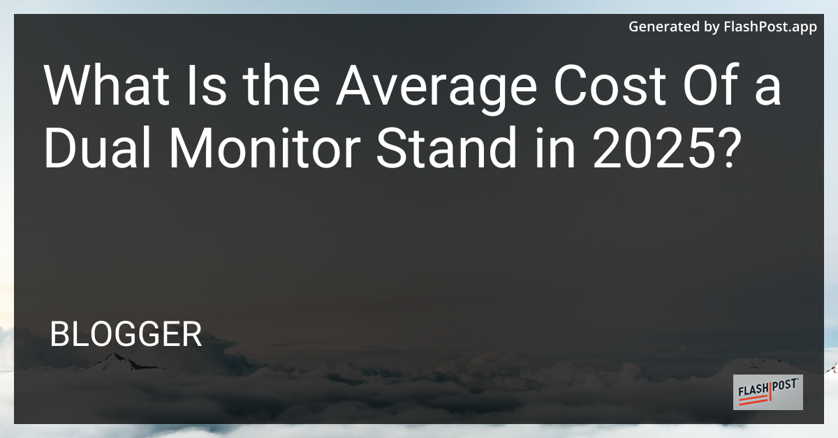Dual Monitor Stand