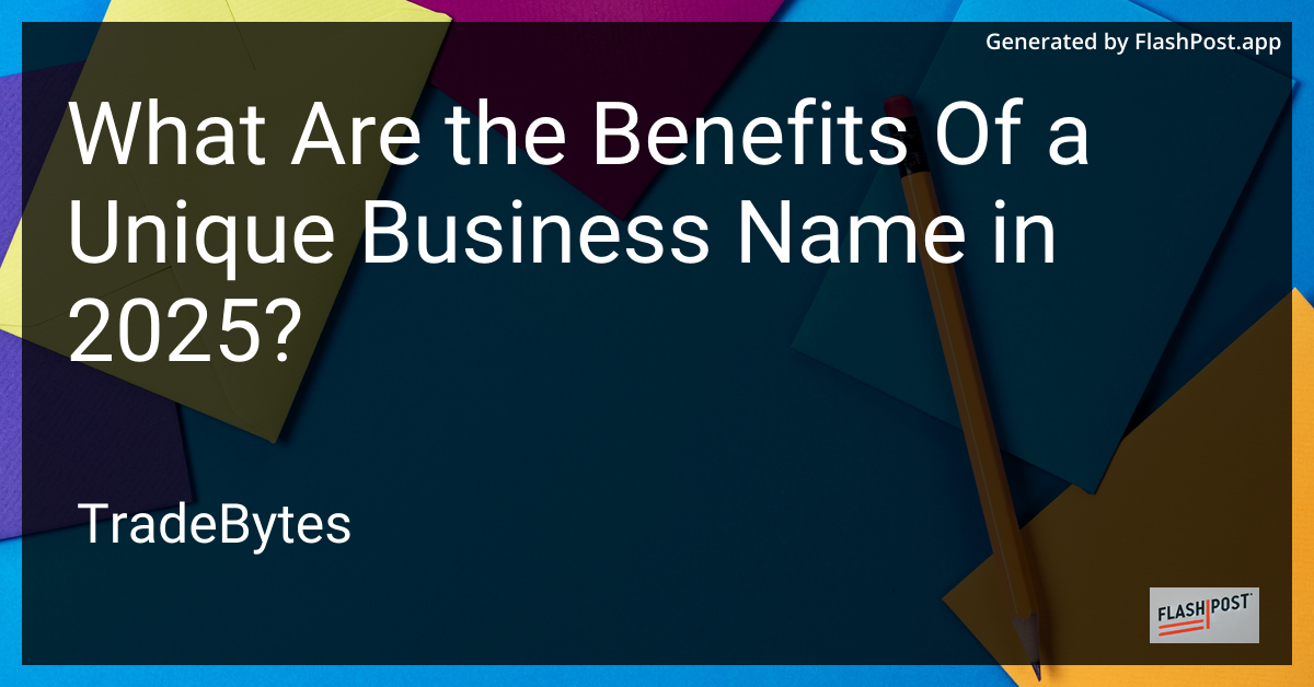 Unique Business Name