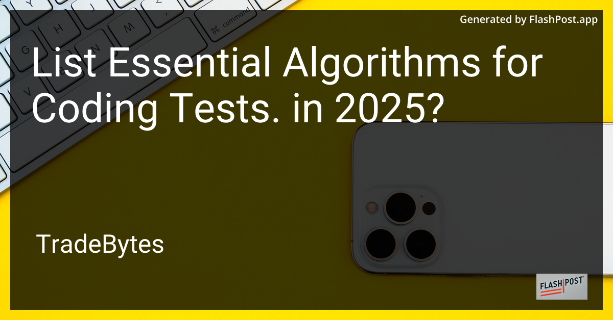 Essential Algorithms for Coding Tests