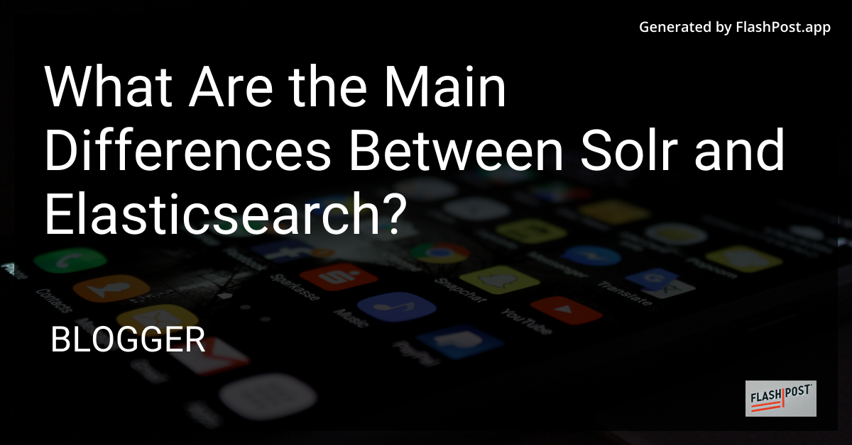 Solr vs Elasticsearch