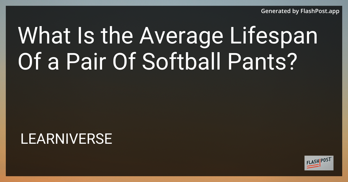 Softball Pants