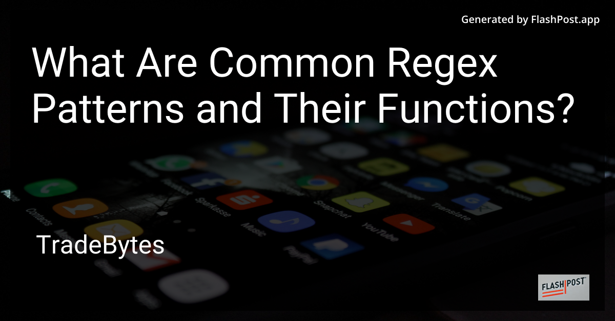 Common Regex Patterns