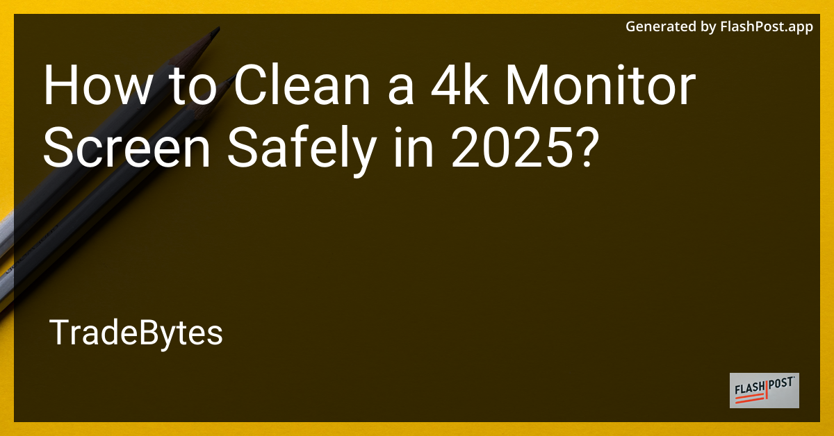 4K Monitor Screen Cleaning