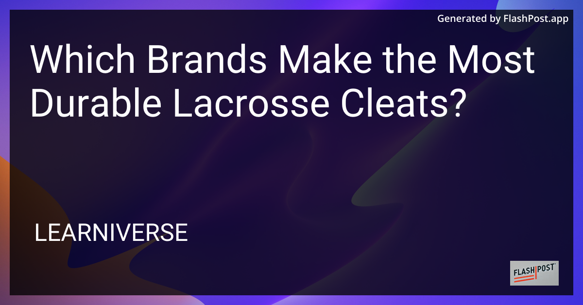 Durable Lacrosse Cleats