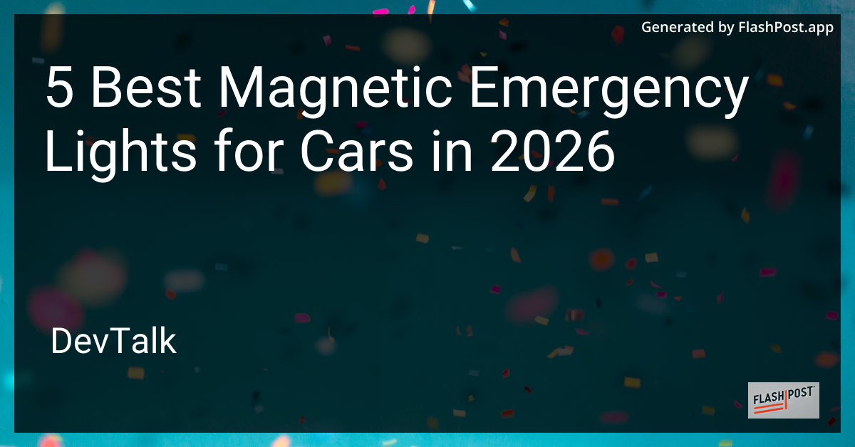 5 Best Magnetic Emergency Lights for Cars in 2026
