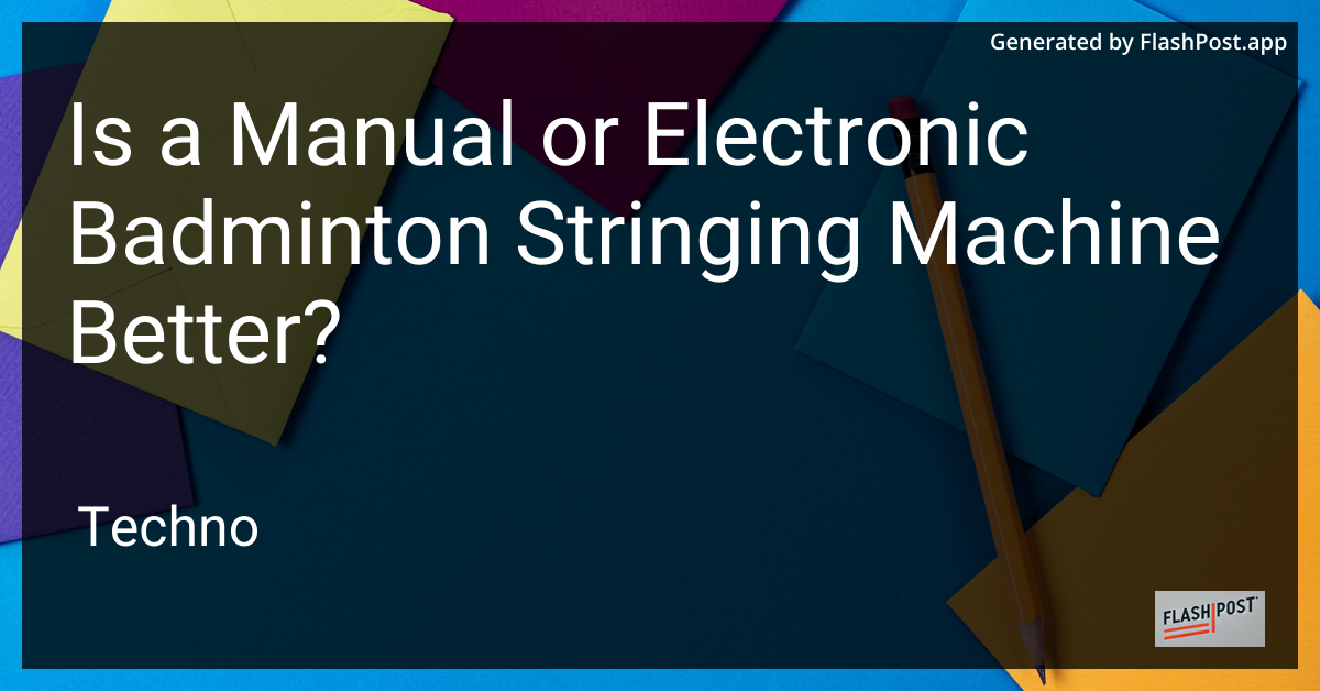 Badminton Stringing Machine