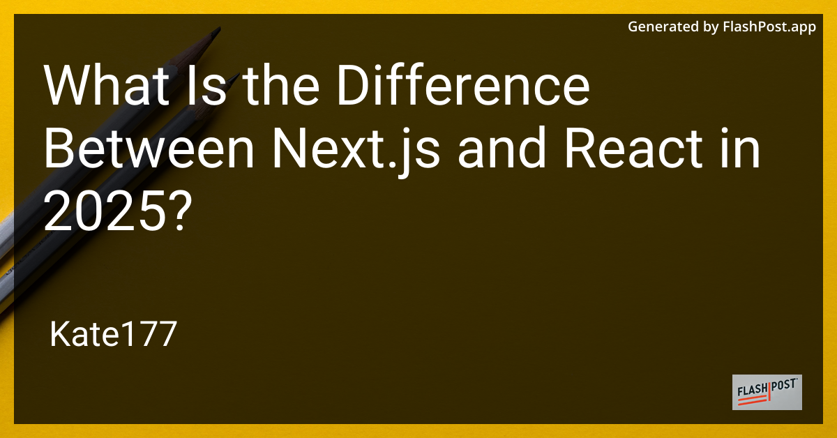 Next.js vs React