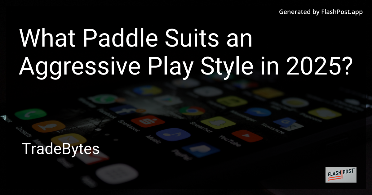 Aggressive Play Style Paddle