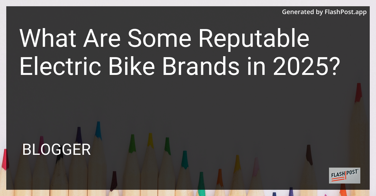 Electric Bikes