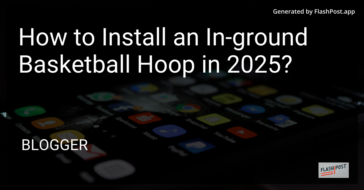 In-ground basketball hoop installation