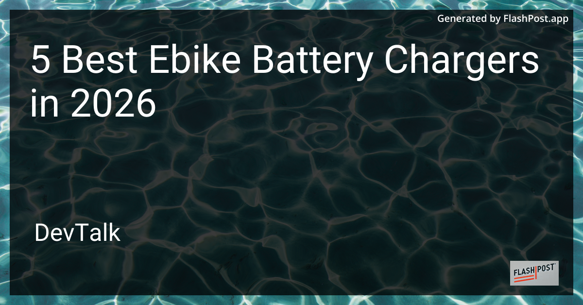 5 Best Ebike Battery Chargers in 2026