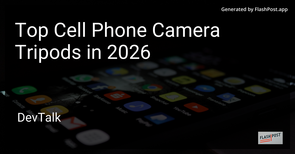 Top Cell Phone Camera Tripods in 2026