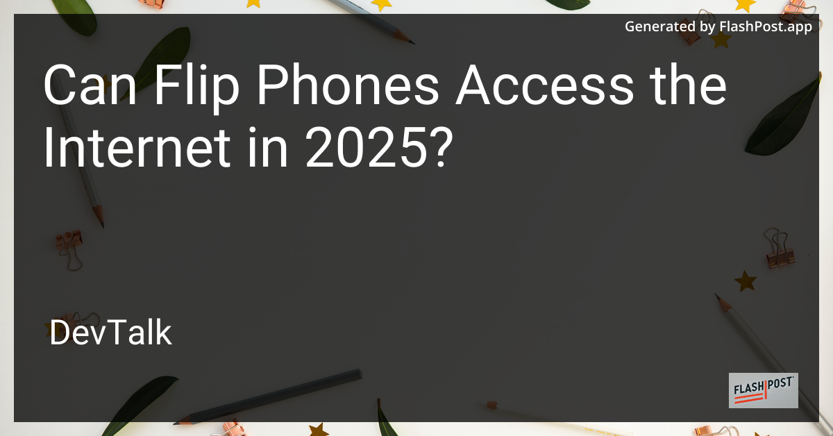 can flip phones access the internet in 2025?