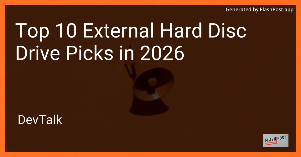 Top 10 External Hard Disc Drive Picks in 2026
