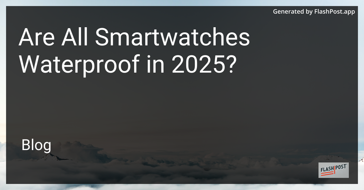 Waterproof Smartwatch Image