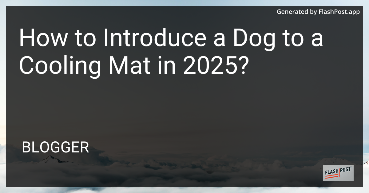 Dog on a Cooling Mat