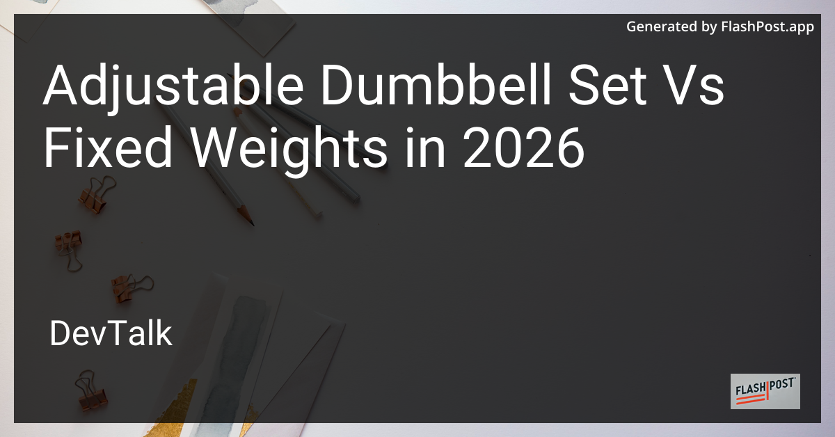 Adjustable Dumbbell Set vs Fixed Weights in 2026