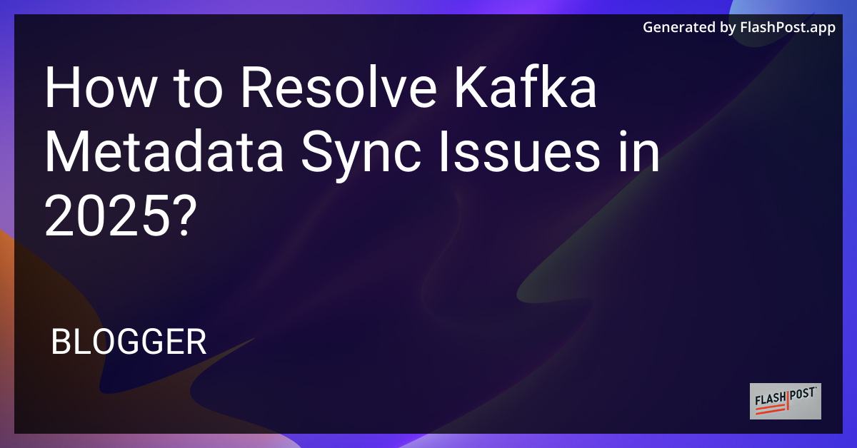 Kafka Metadata Image