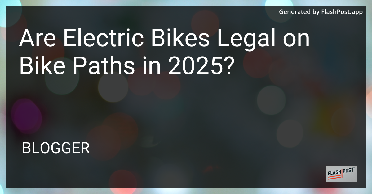 Electric Bike on Path