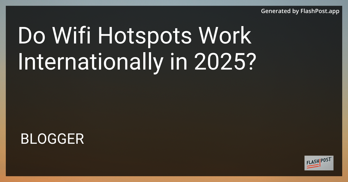 WiFi Hotspots