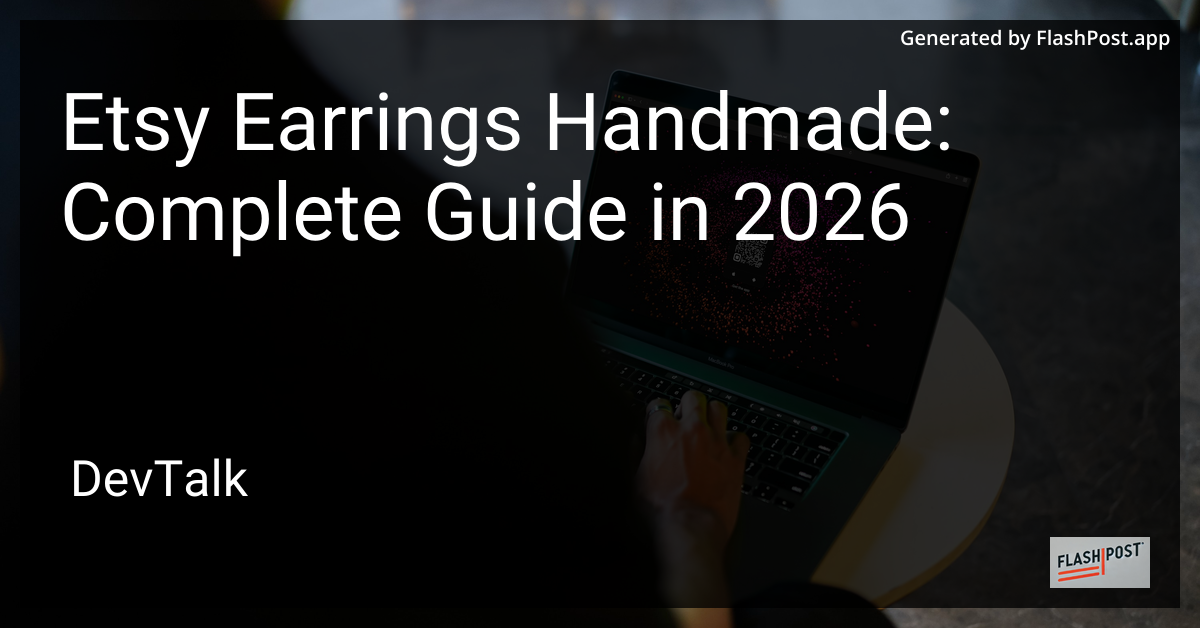 Etsy Earrings Handmade: Complete Guide in 2026