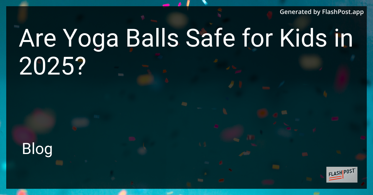 Kids using Yoga Balls