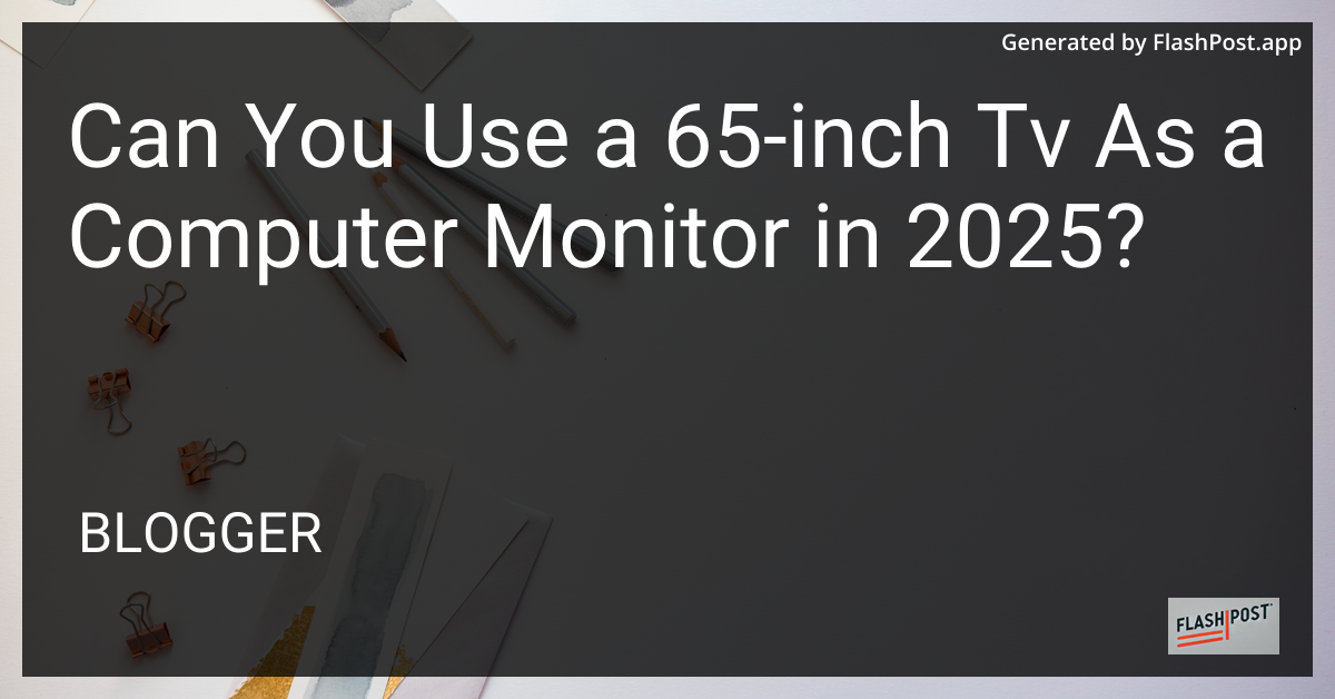 65-Inch TV as a Monitor