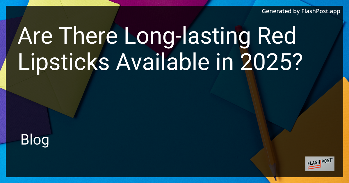 Long-lasting Red Lipstick