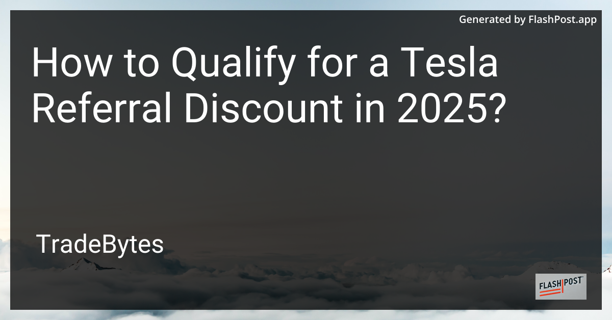 Tesla Referral Discount
