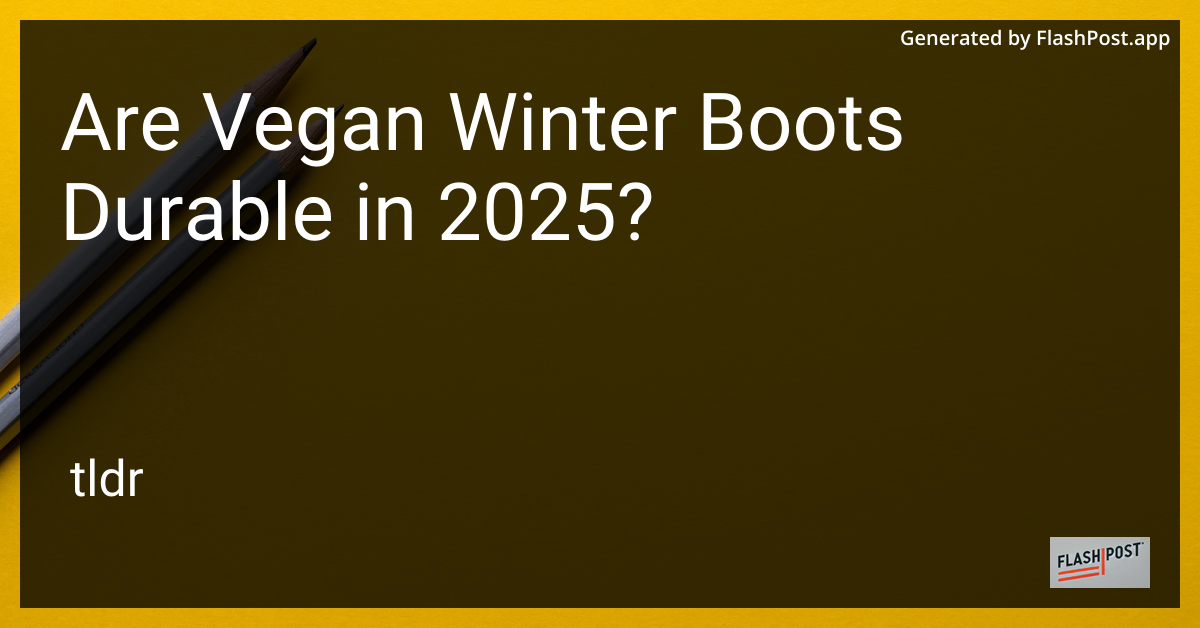 Vegan Winter Boots