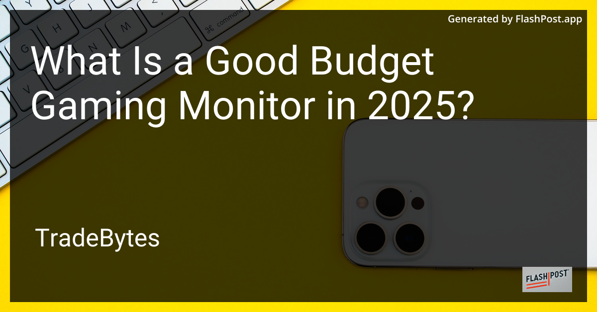 Budget Gaming Monitor