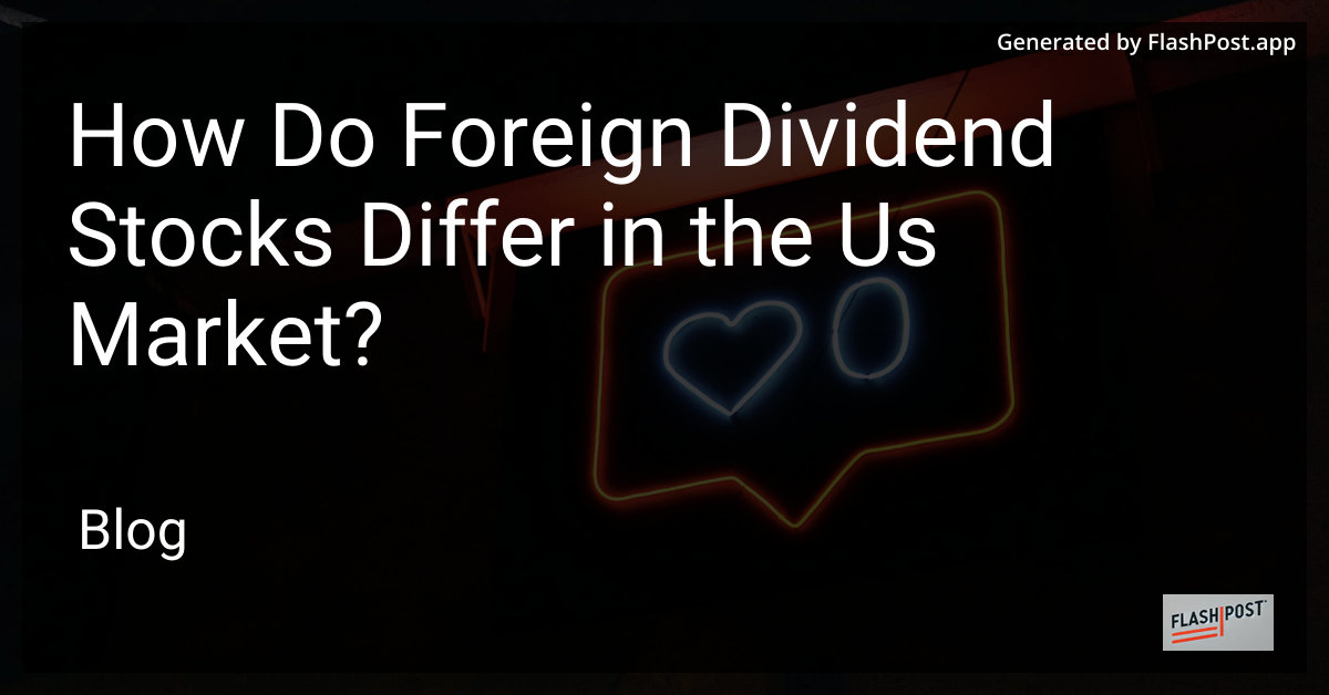Foreign Dividend Stocks