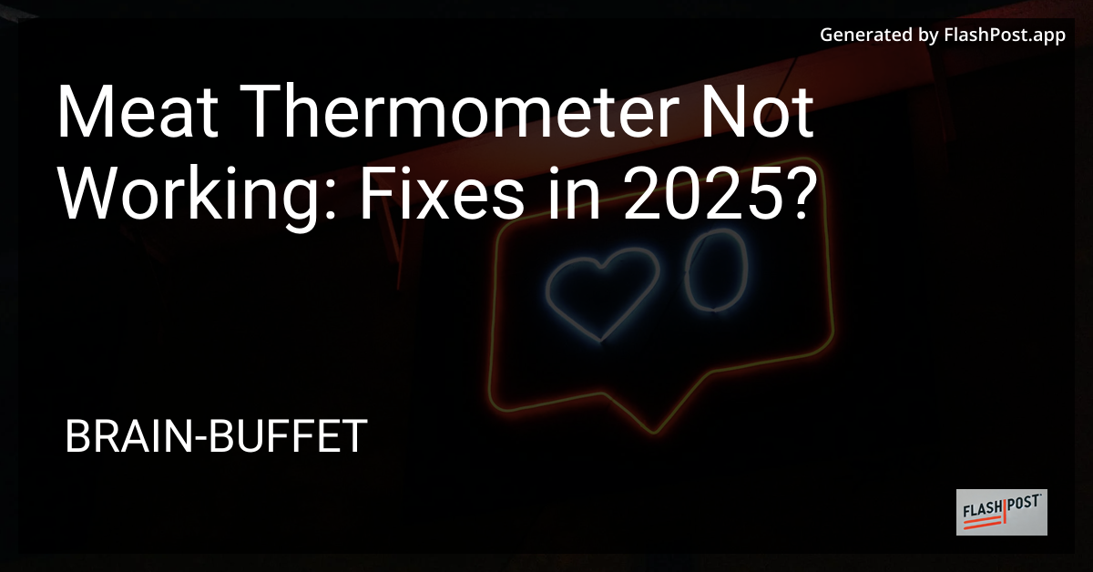 Meat Thermometer Not Working