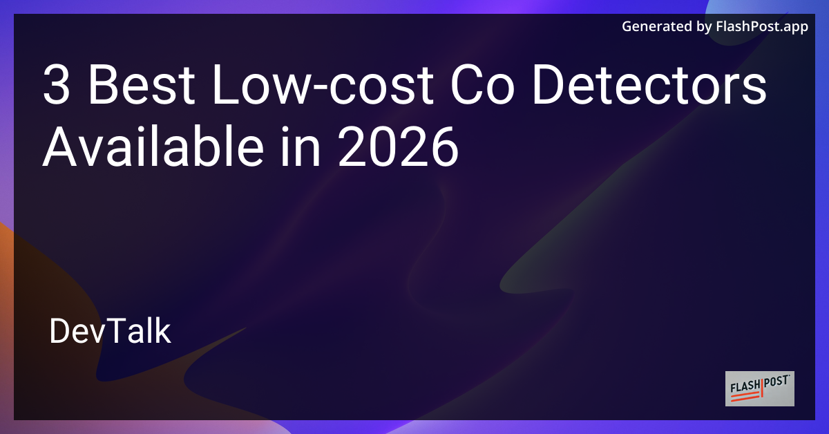 3 Best Low-Cost Co Detectors Available in 2026