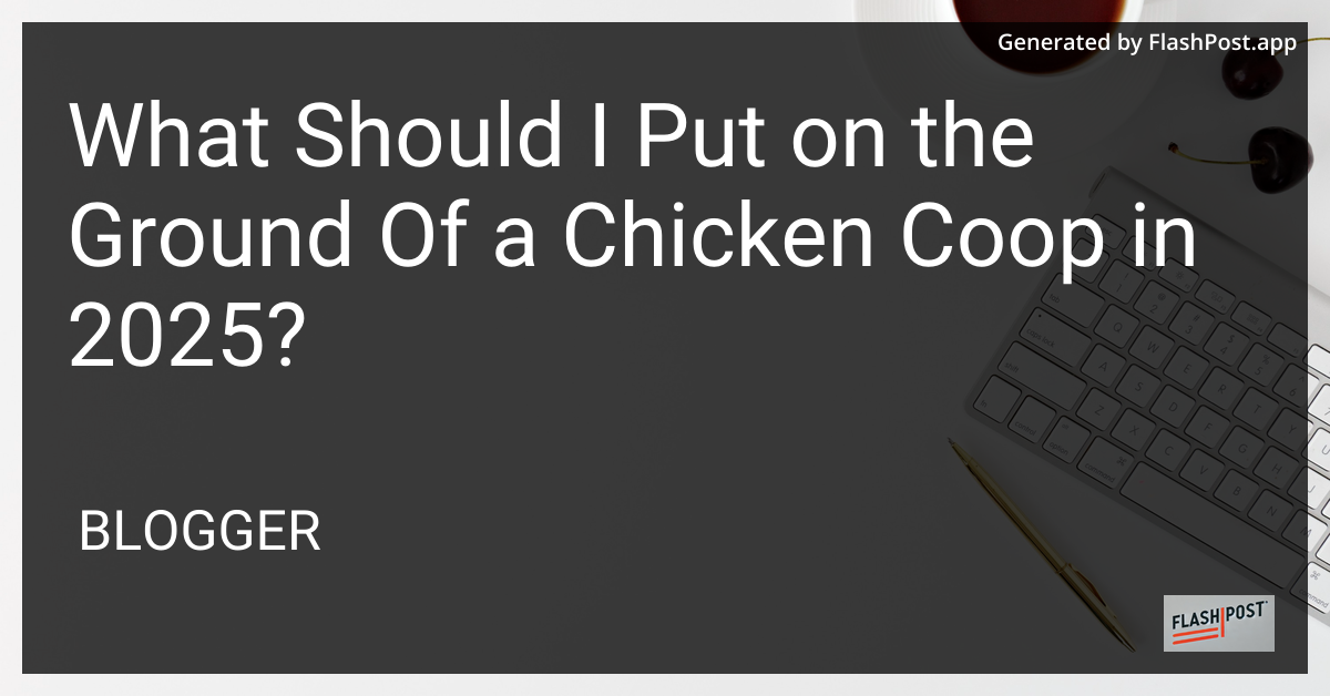 Chicken Coop Ground Options