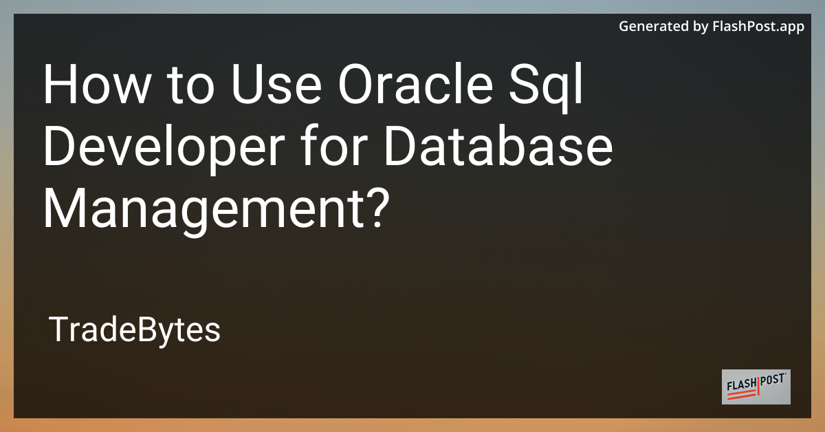 Oracle SQL Developer